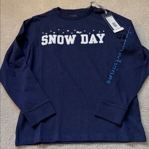Vineyard Vines Navy 'Snow Day' Long Sleeve Tee